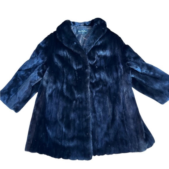 Luxurious Black Mink Fur Coat jacket Furs by Aritz - Picture 9 of 17